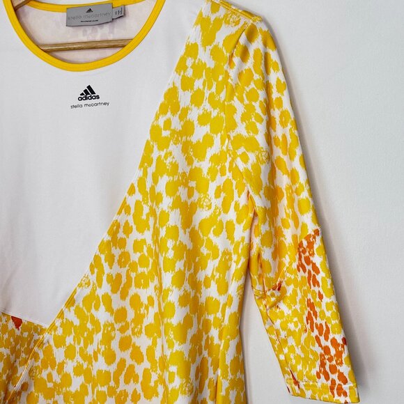 Adidas Stella McCartney Barricade Yellow White Athletic Pullover Shirt Small d5 - Picture 12 of 16